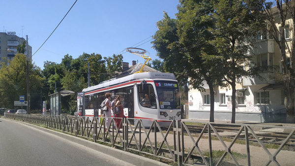 Новый трамвай вышел на линию в Краснодаре